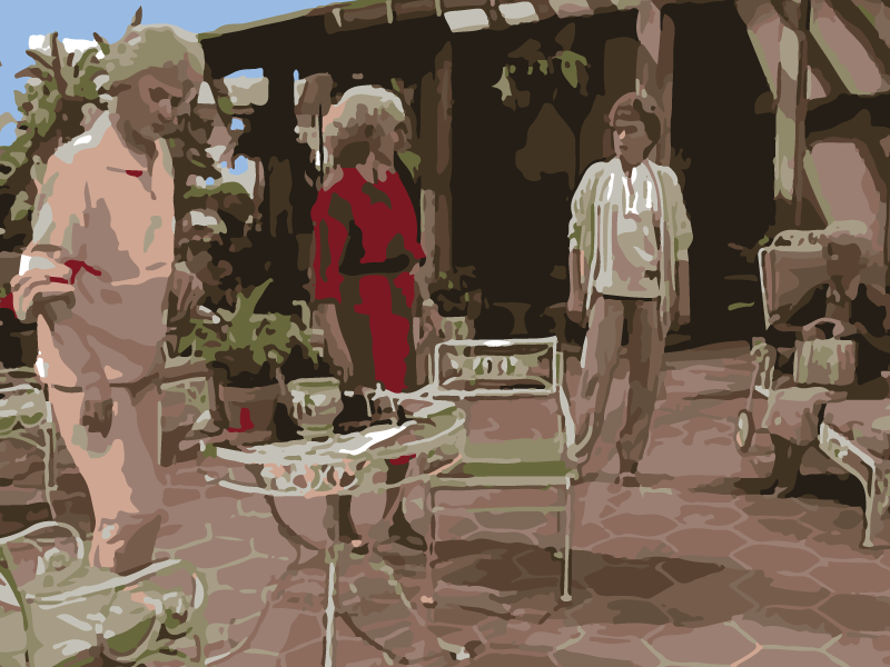 Bild von den Golden Girls auf der Lanai